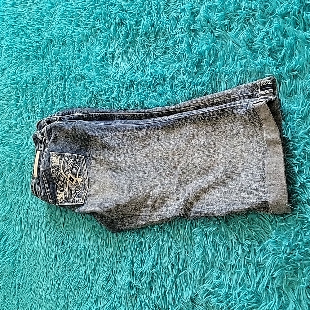 Rhythm in Blues Cropped Denim Jeans Size 12